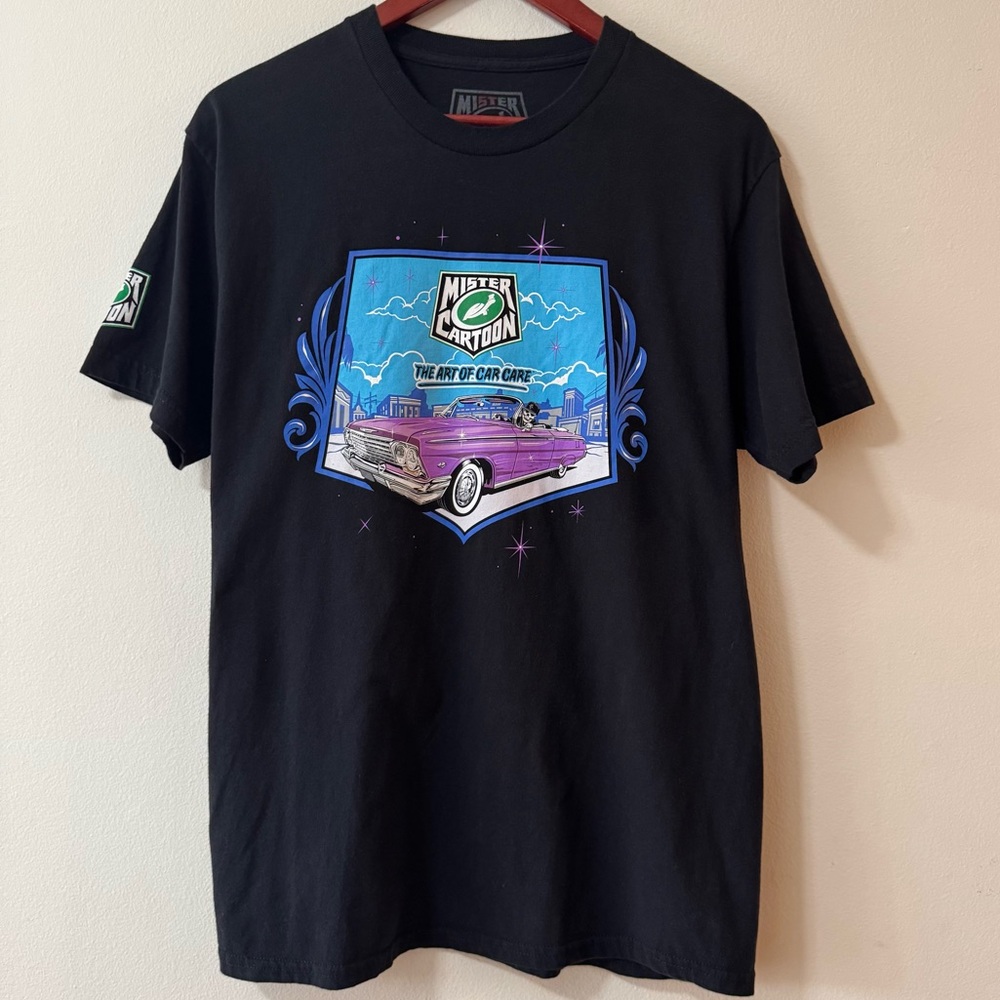 Mister Cartoon x Turtle Wax Tee-Shirt, The Art Of Car Care,  Black, Large